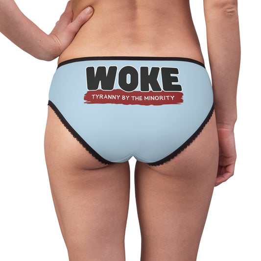 "Woke - Tyranny by the Minority", Women's Briefs (Arctic Blue)