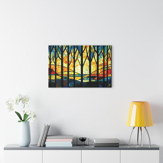 "Forest at Dawn", Fine Art Acrylic Wall Prints (French Cleat Hanging)