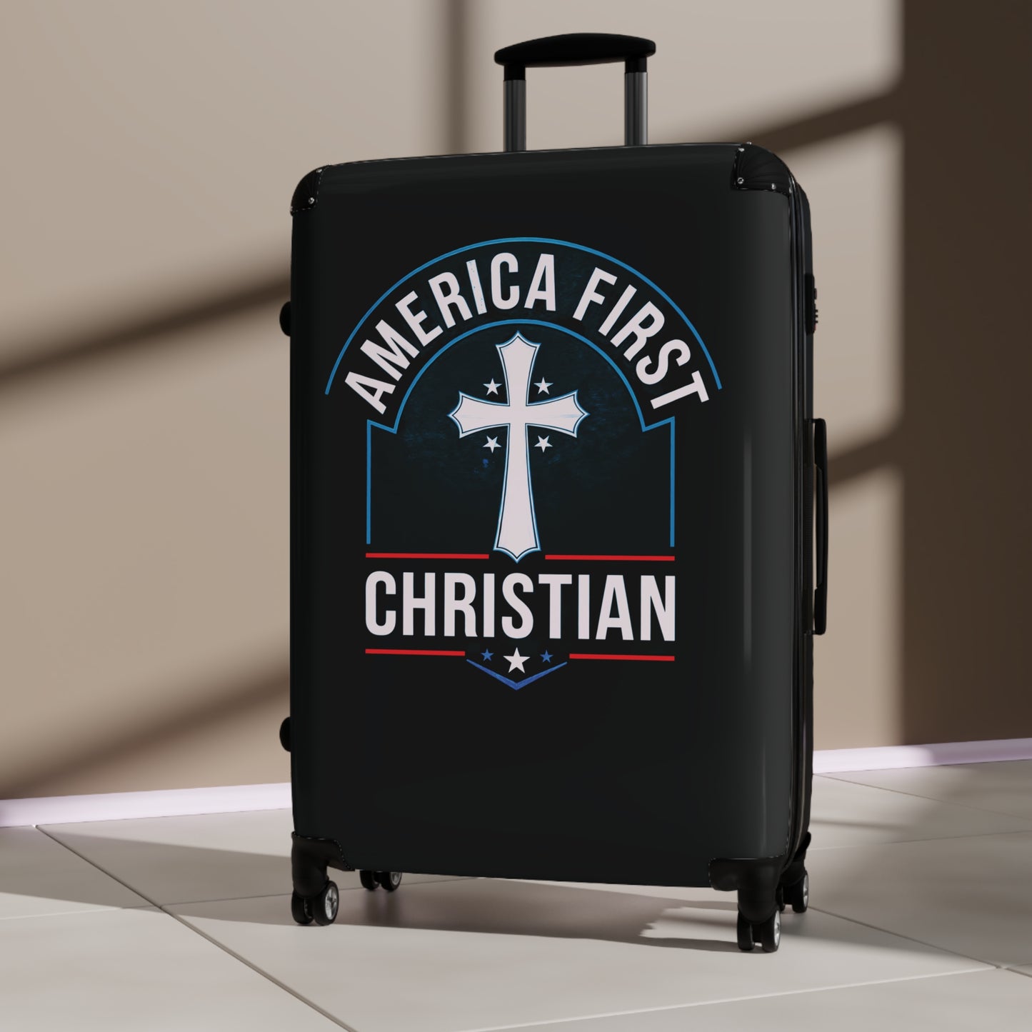 "America First - Christian" #02 Suitcases (Pitch Black)