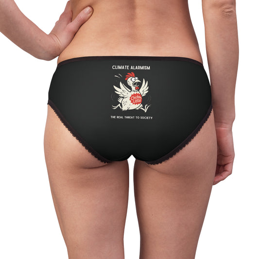 "Climate Alarmism - The Real Threat to Society" #22, Women's Briefs (Void Black)