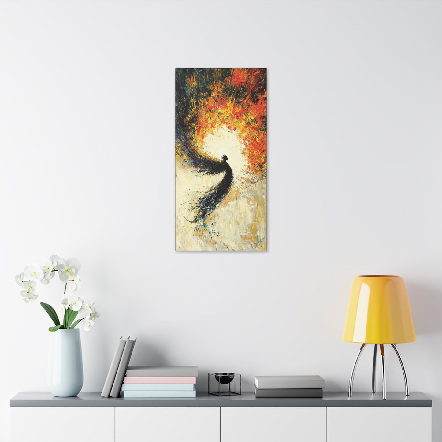 "Seraphic Aegis", Stretched Classic Canvas Fine Art Print