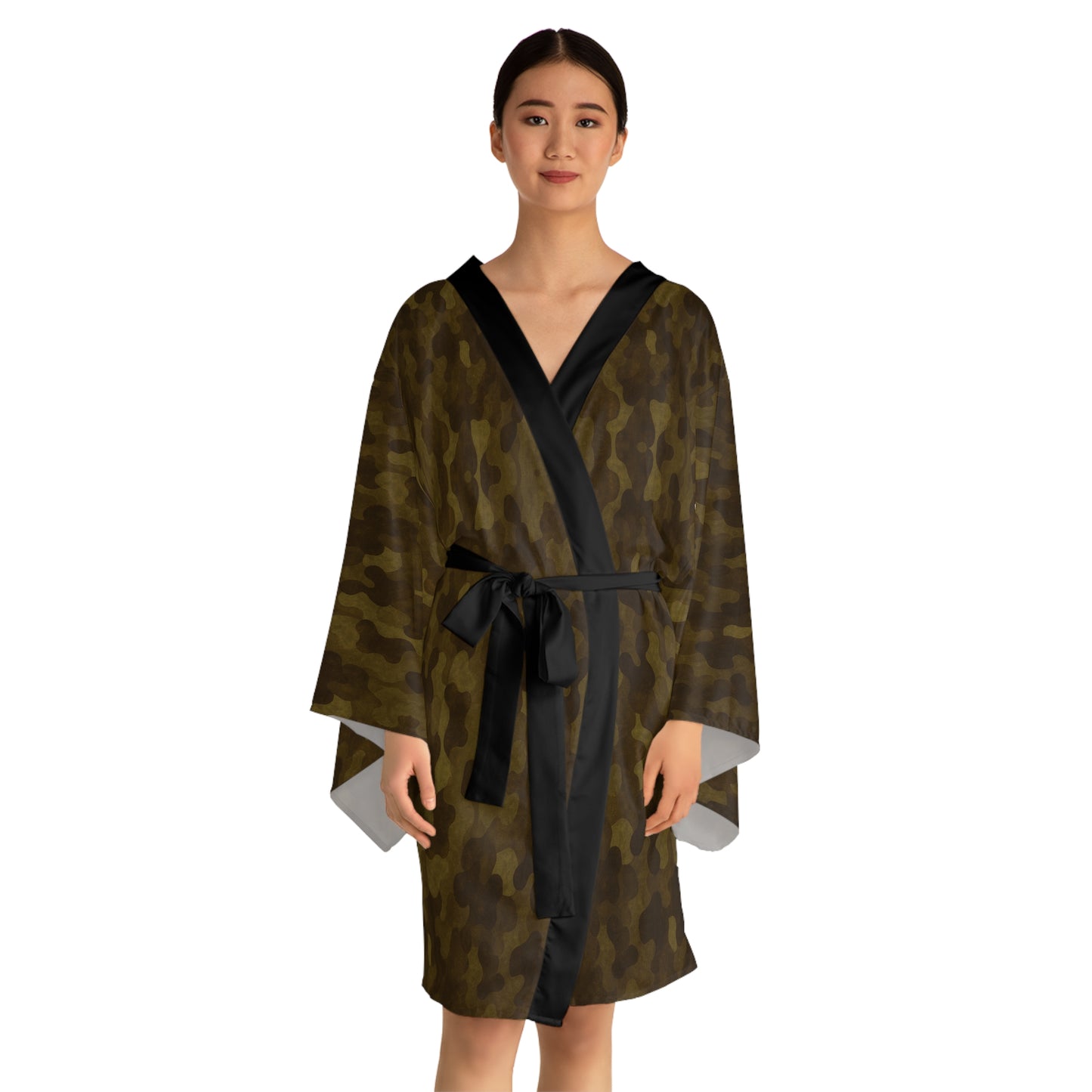 "Swamp Recon Camouflage", Long Sleeve Kimono Robe