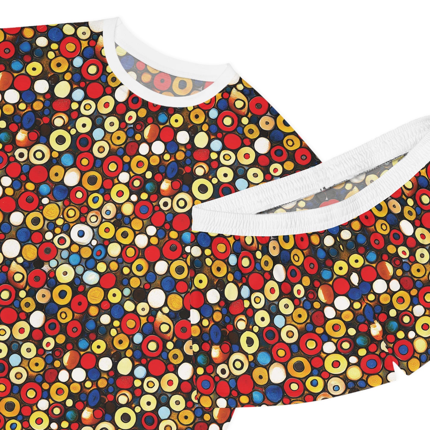 "Bits and Bobs", Fine Art Women's Short Pajama Set (White Collar)