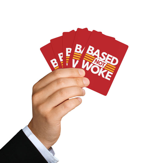 "Based not Woke" #01, Cultural Playing Cards (Venetian Red)