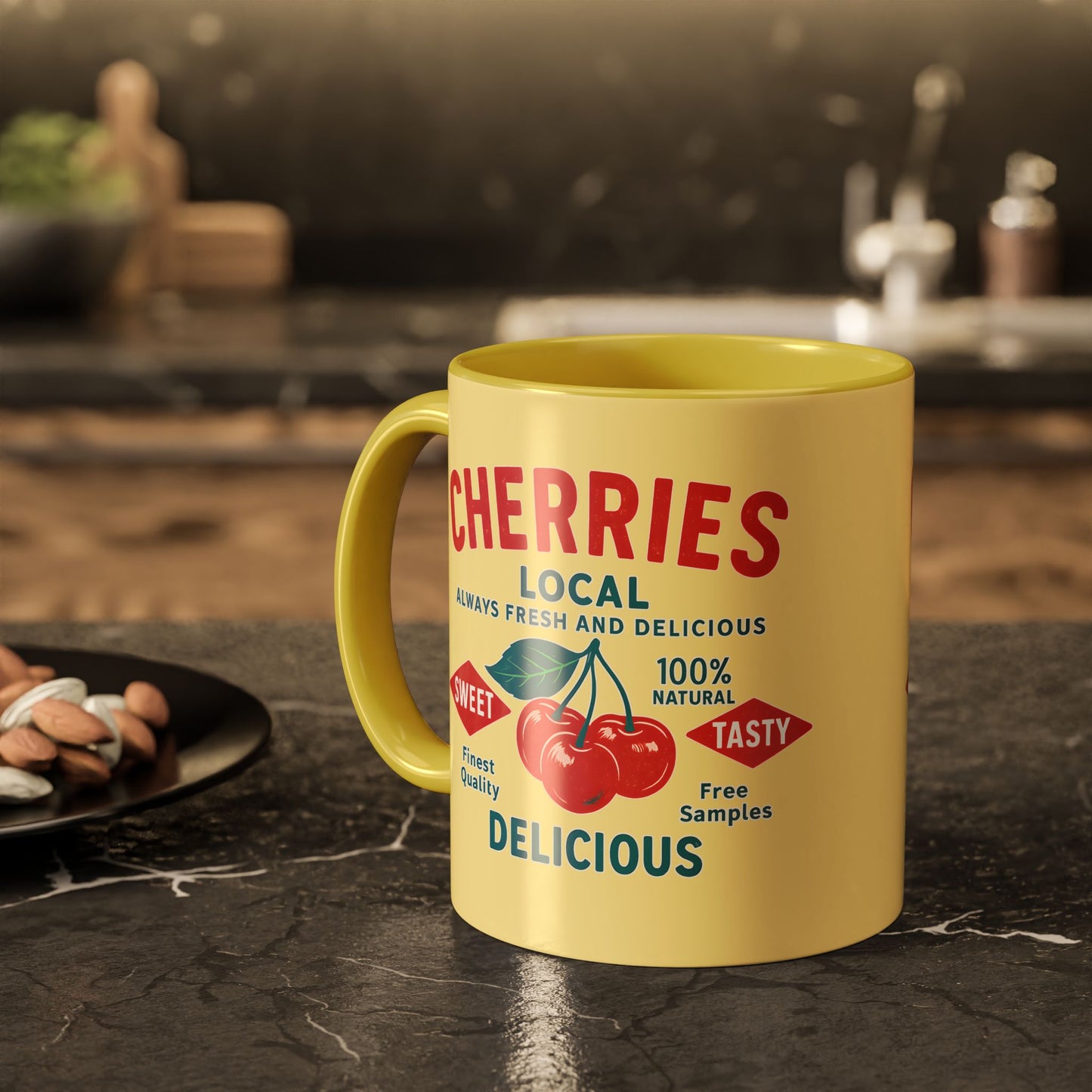 "Delicious Cherries", Colorful Mugs (11oz, 15oz) (Sanctum Veil)