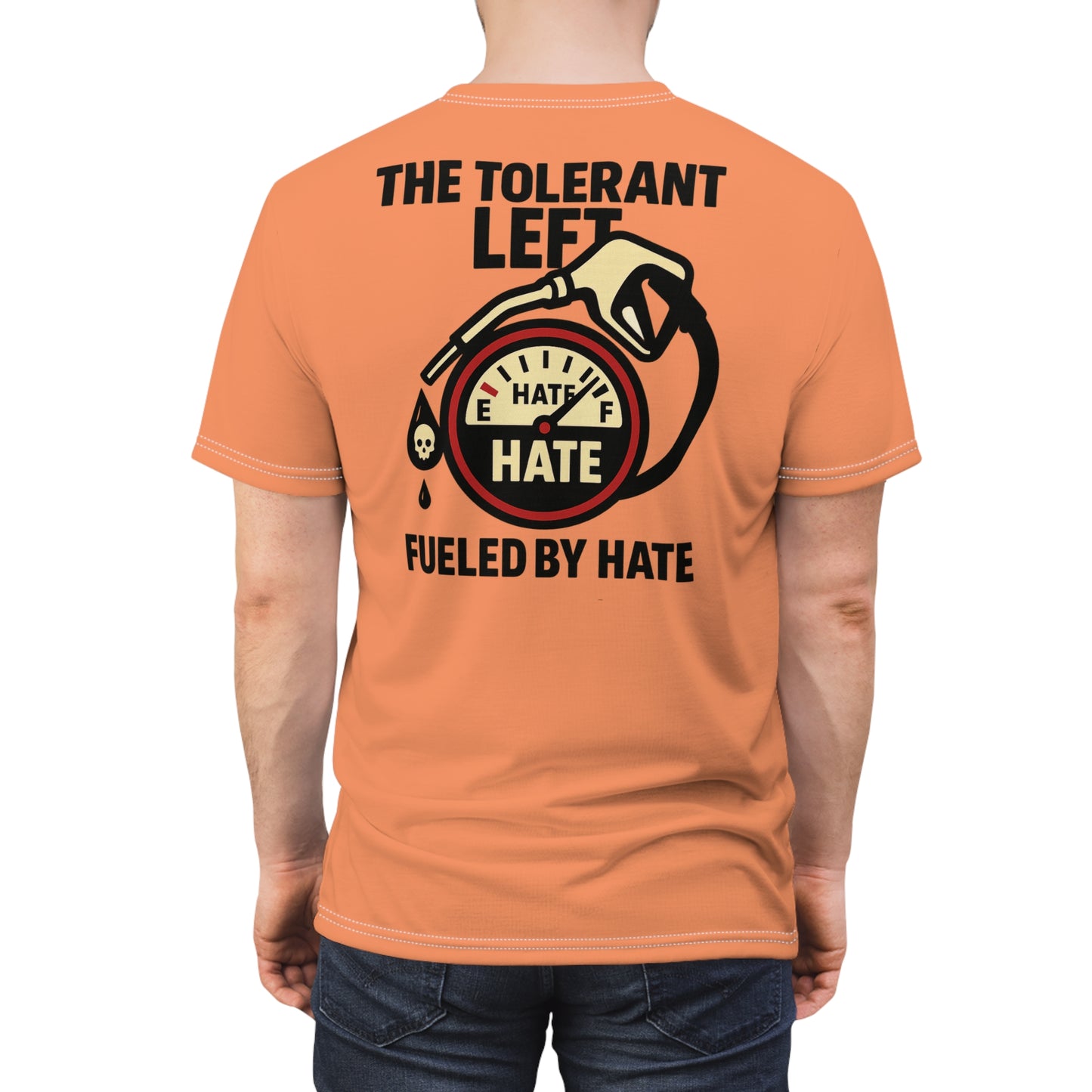 "The Tolerant Left", Unisex T-shirt (Atomic Tangerine)