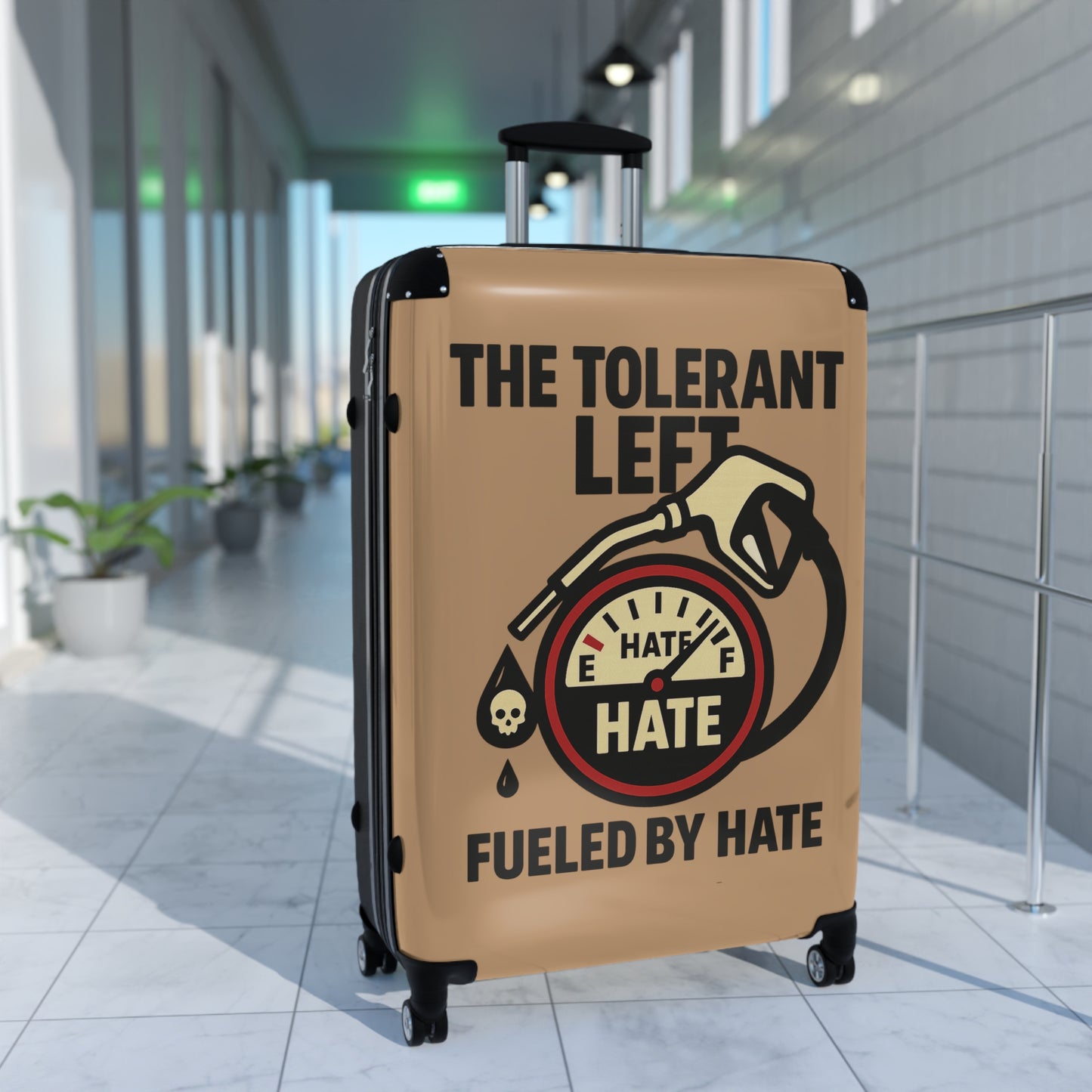"The Tolerant Left", Suitcase (Camel Brown)
