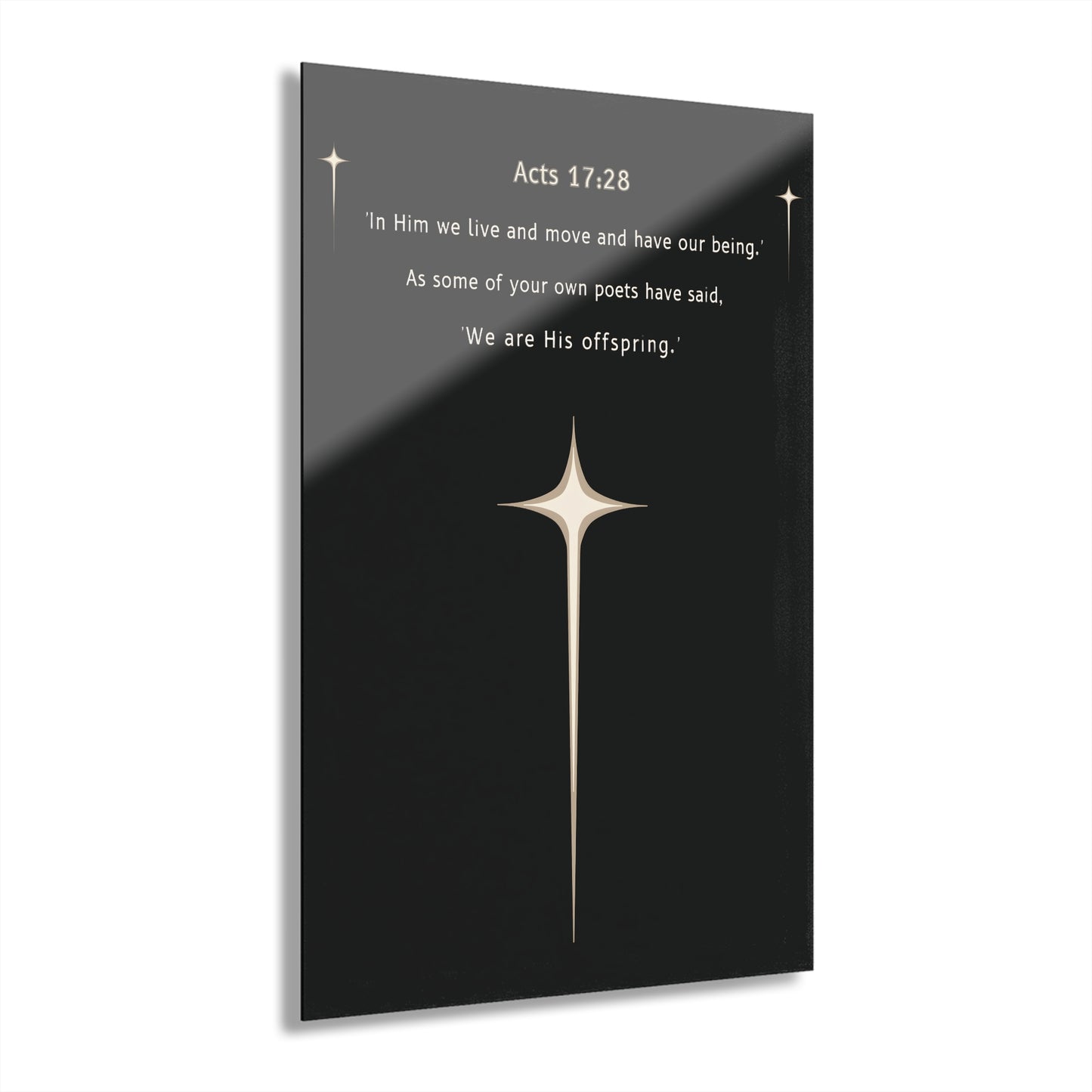 "Acts 17:28", Acrylic Wall Prints (French Cleat Hanging)