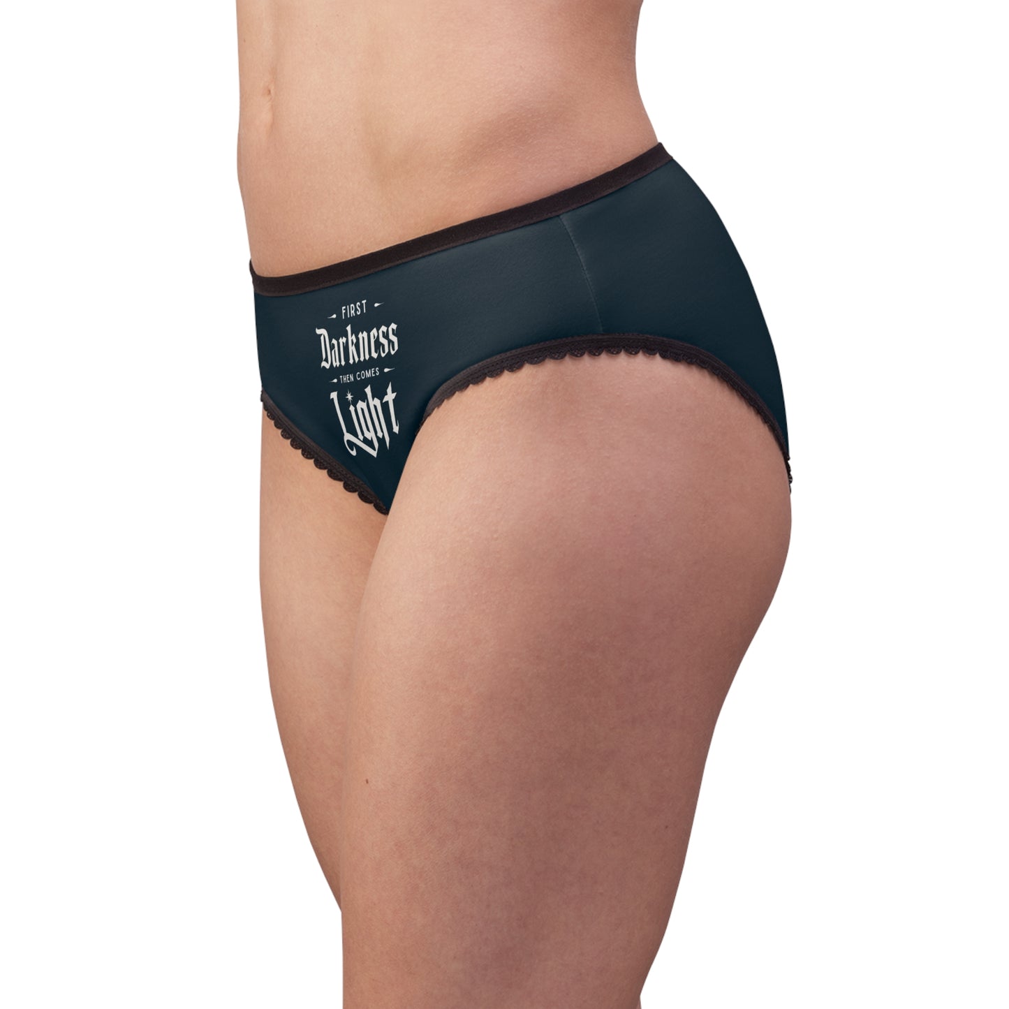 "First Darkness Then Comes Light" #02, Women's Briefs (Atlantic Storm Blue)