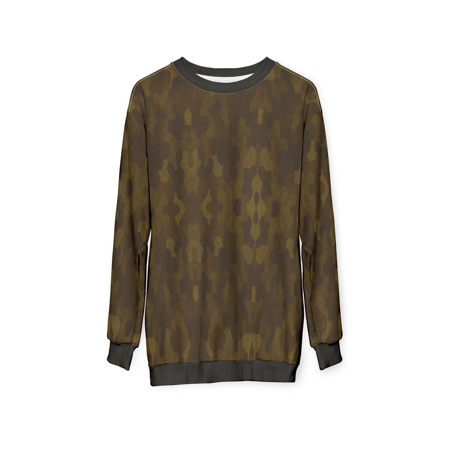 "Swamp Recon Camouflage", Unisex Sweatshirt (Alligator Black Cuffs and Collar)
