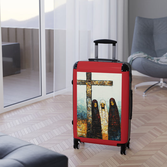 "At-the-Foot of the Cross - John 19:25", Suitcases (Dark Red)