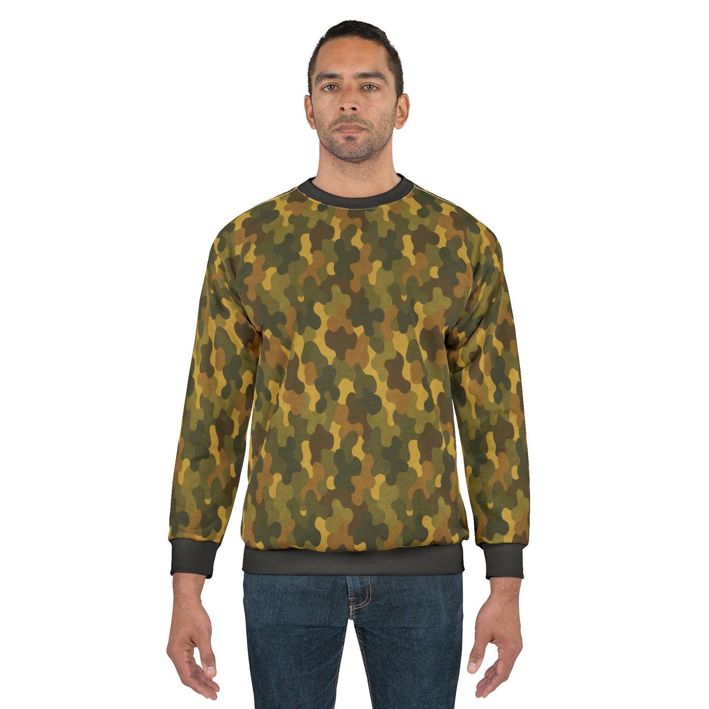 "SASR Day-Ops Camouflage", Unisex Sweatshirt (SASR Black Cuffs and Collar)