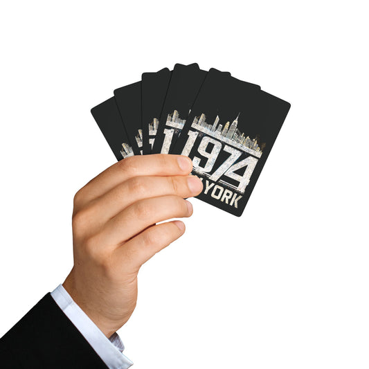 "1974 New York" Retro Playing Cards - When Punk Began (70's Black)