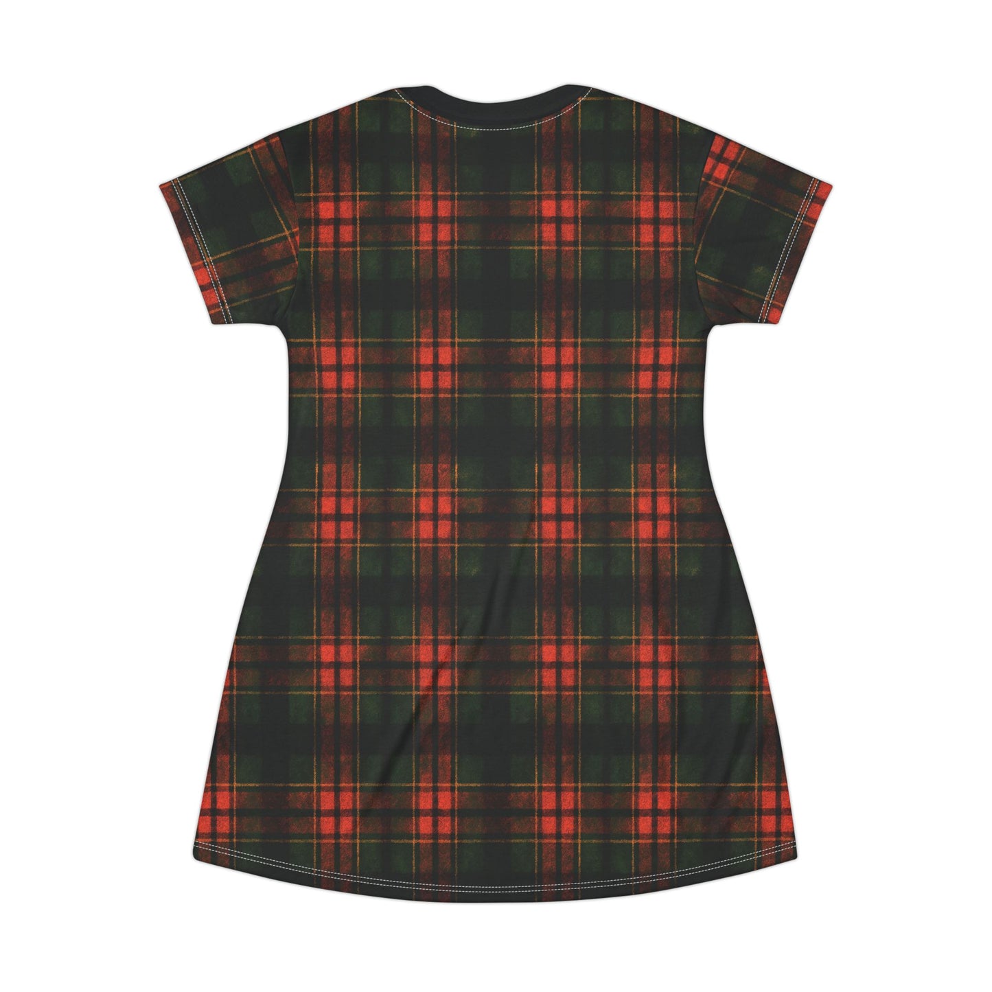 "Kilmor Brieve Tartan", T-Shirt Dress (Brieve Black Collar)