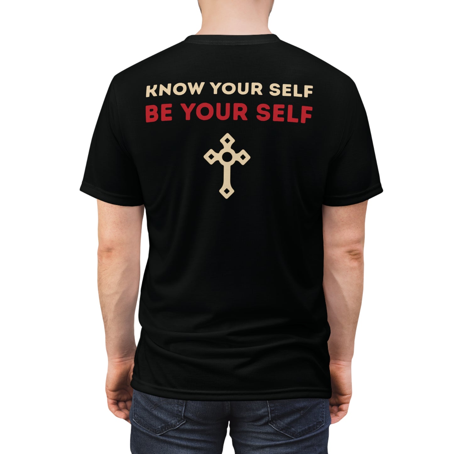 "Know Your Self", Unisex T-shirt (Obsidian Black)