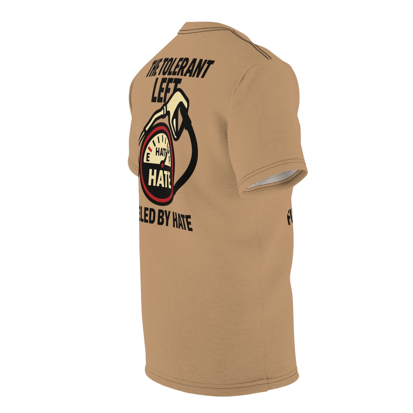"The Tolerant Left", Unisex T-shirt (Camel Brown)