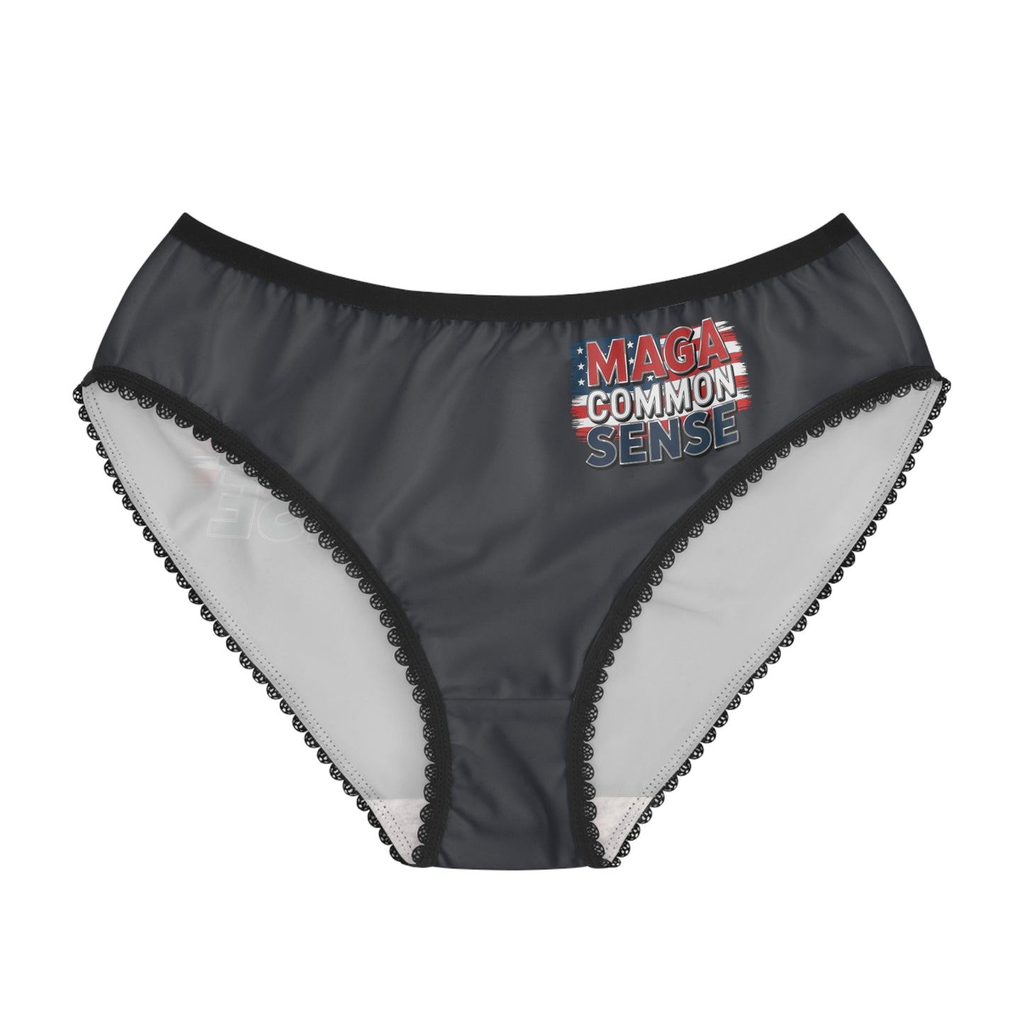 "MAGA Common Sense" #01, Women's Briefs (Highland Grey)
