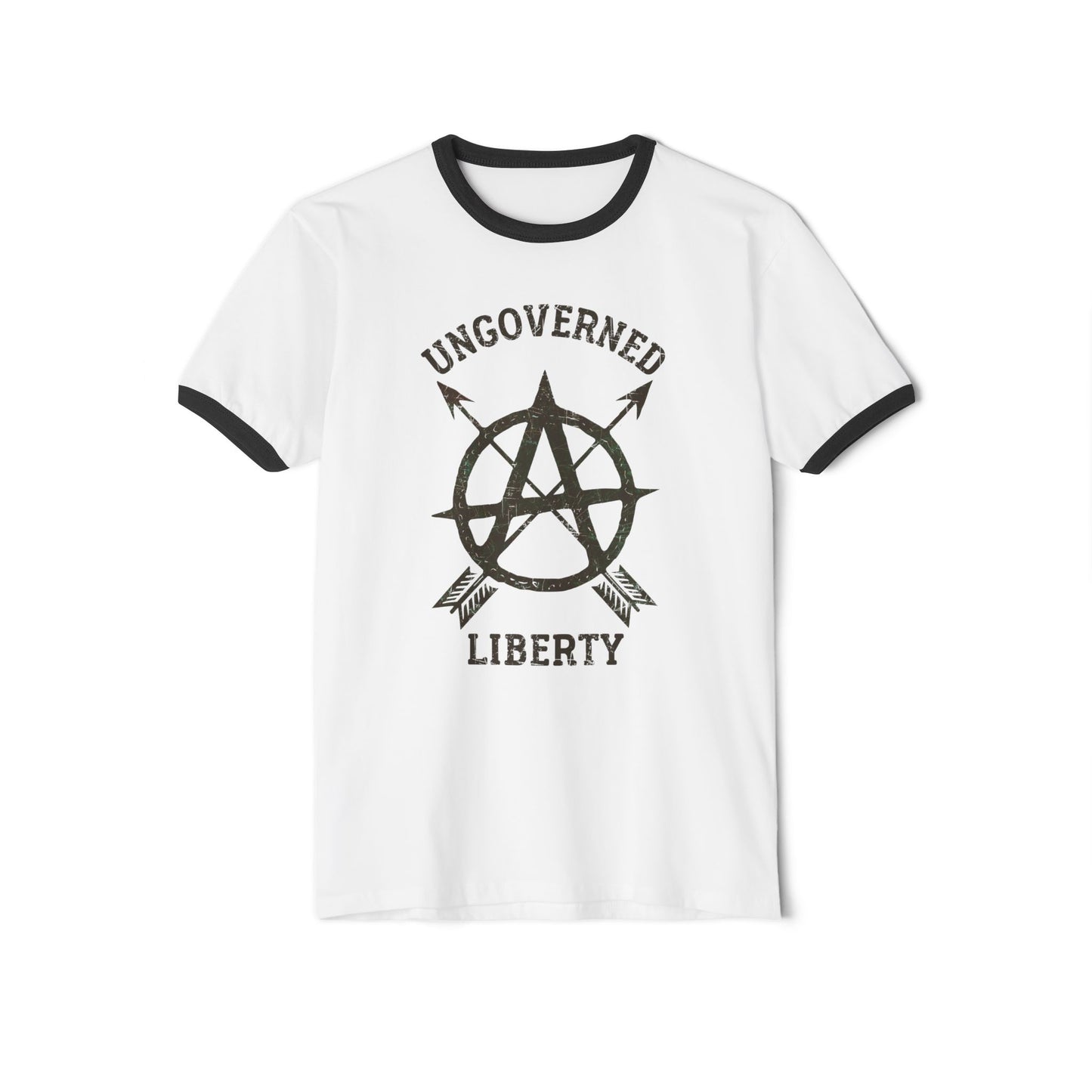 "Ungoverned Liberty", Unisex Cotton Ringer T-Shirt
