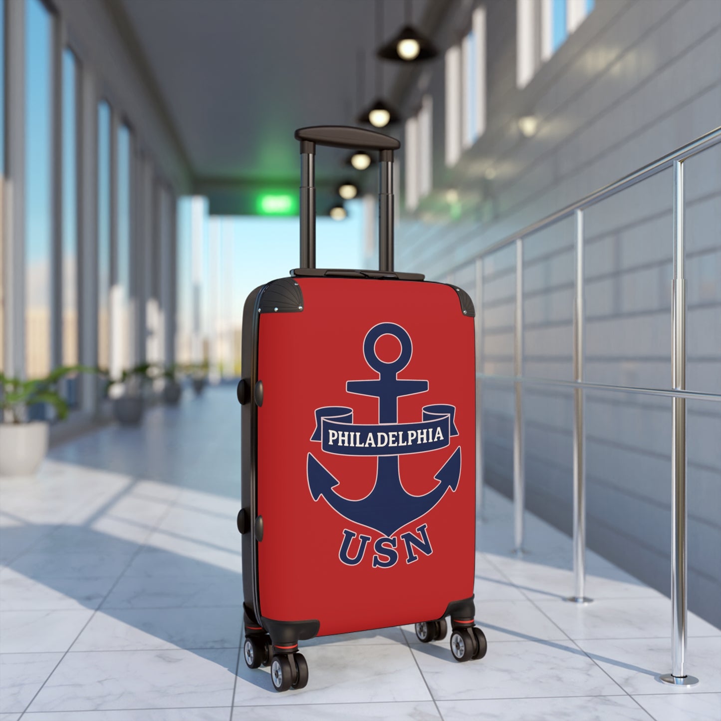 "USN Anchor", Suitcase (Spring Cherry Red)