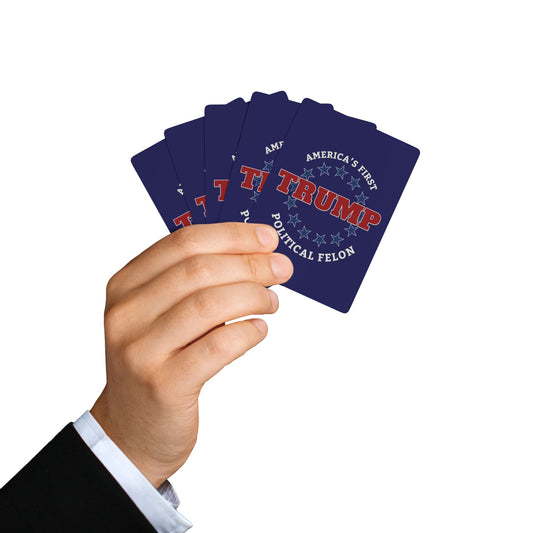"Trump - Political Felon", Political Playing Cards (Obsidian Blue)