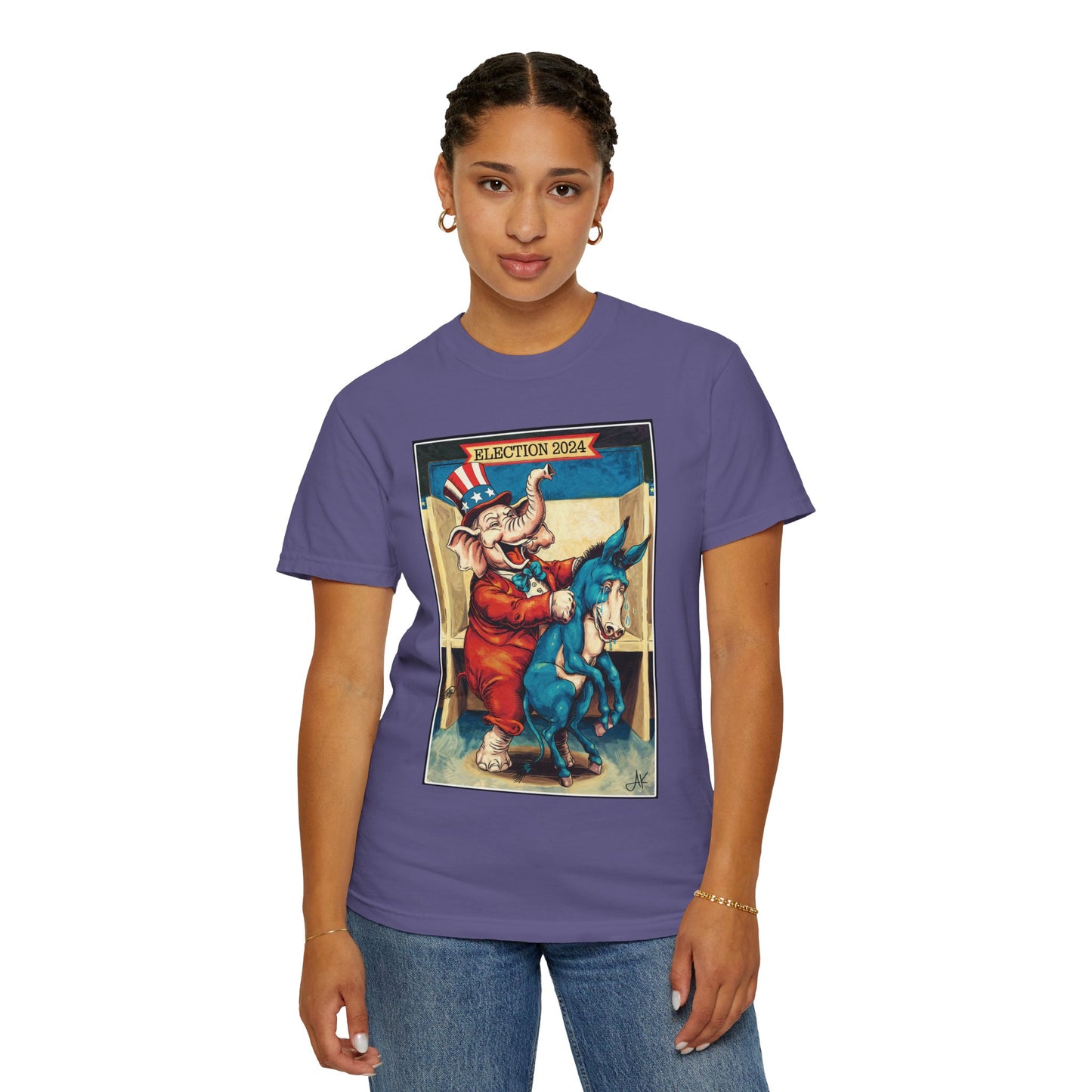 "MAGA Spanked the Donkeys 2024", Unisex T-shirt (Dark Colors)