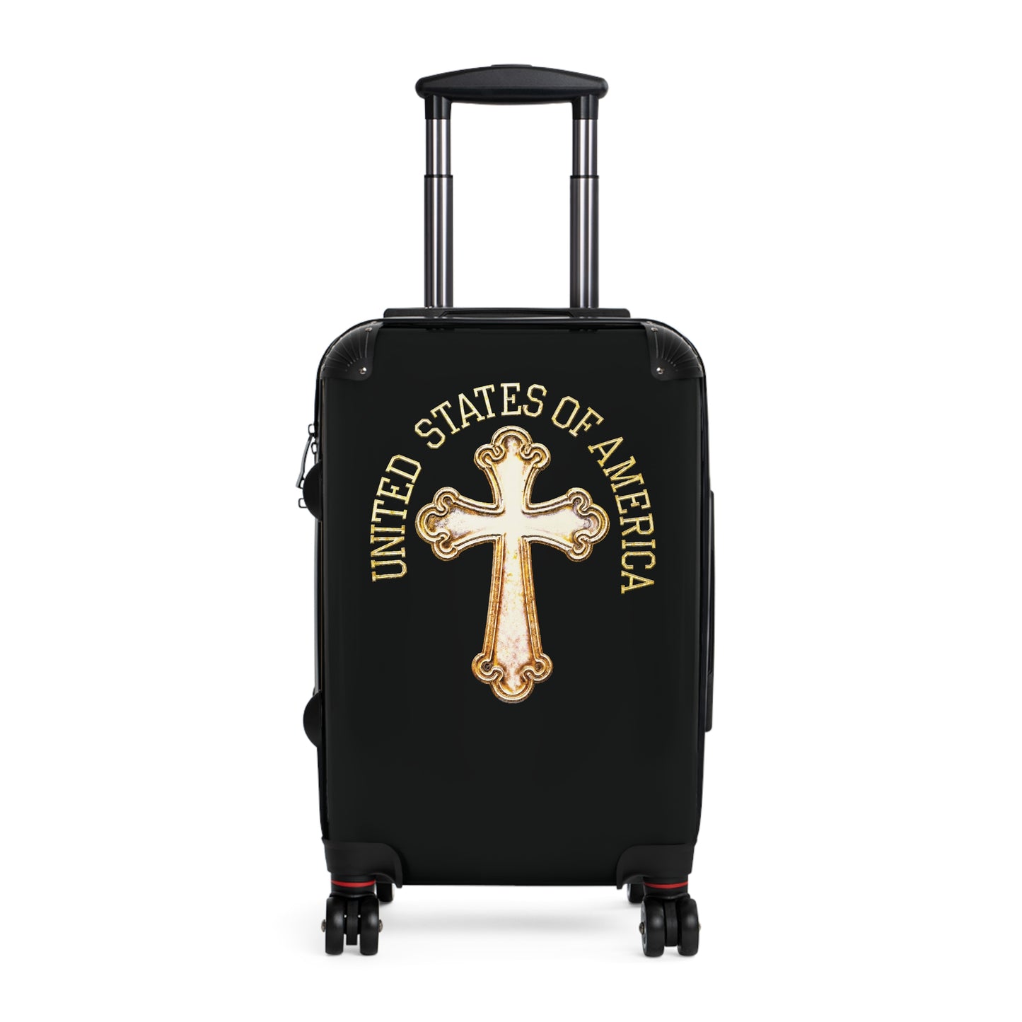 "USA Gold Cross" Suitcases (Black)
