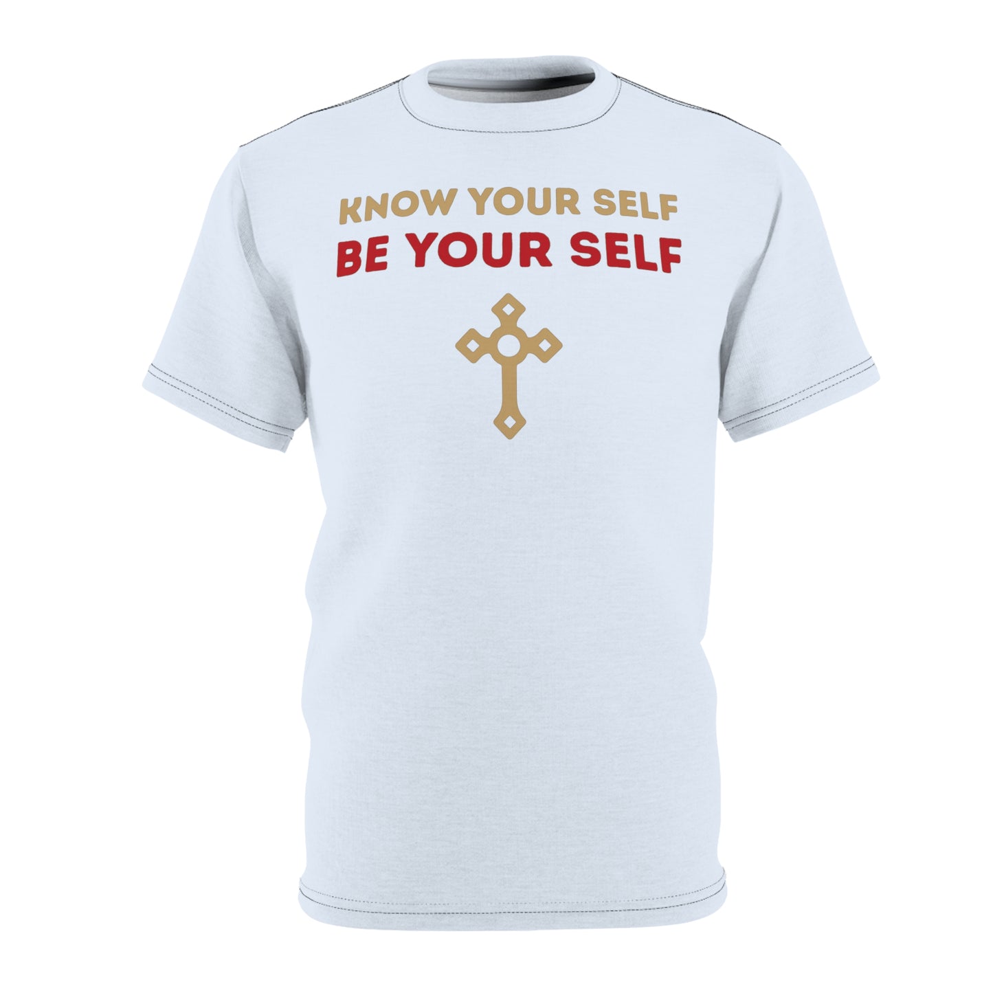 "Know Your Self", Unisex T-shirt (Pilgrim Blue)