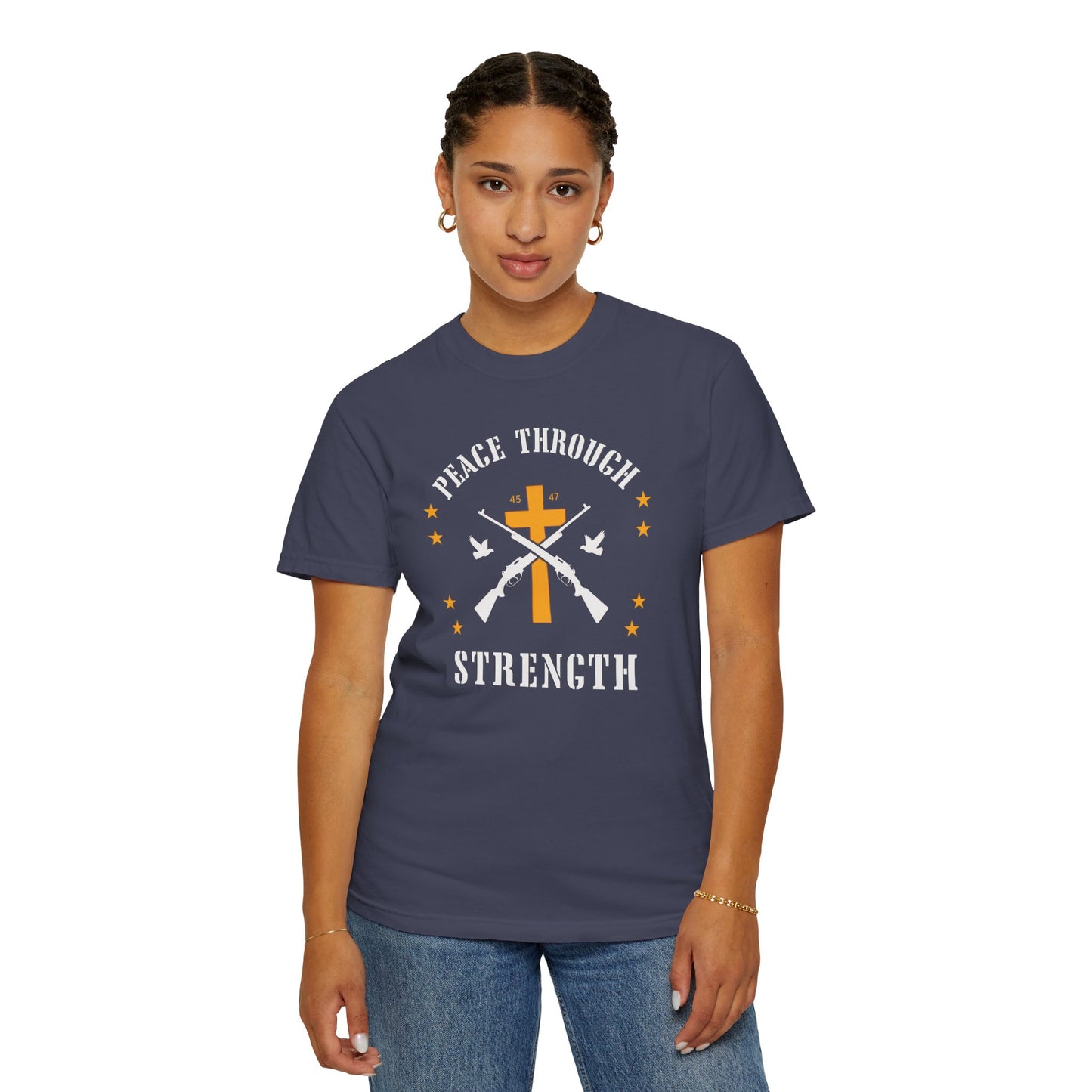 "Peace Through Strength" #01, Unisex T-shirt