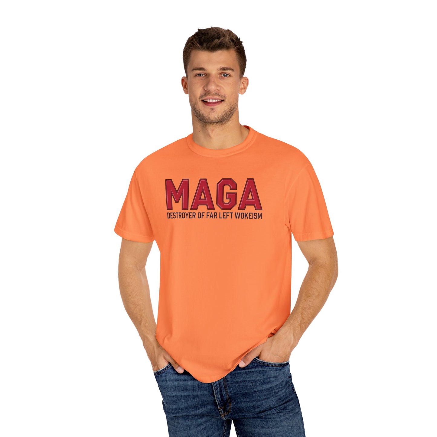 "MAGA - Destroyer of Far Left Wokeism", Unisex T-shirt