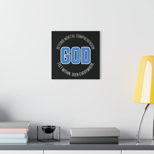 "GOD - Beyond Mortal Comprehension", Acrylic Wall Print (French Cleat Hanging) (Void Black)