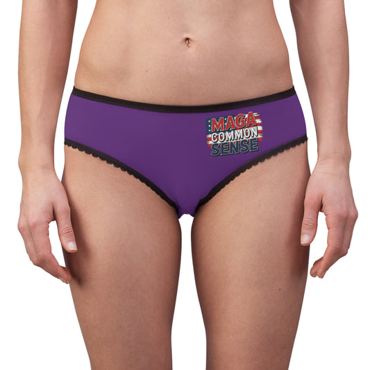 "MAGA Common Sense" #01, Women's Briefs (Jacaranda Midnight)
