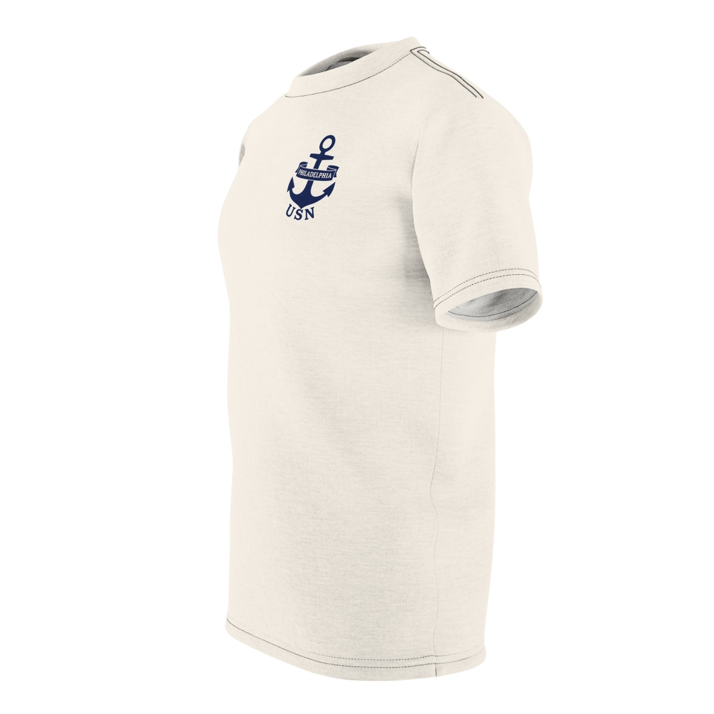"USN Anchor", Unisex T-shirt (Whitecap)