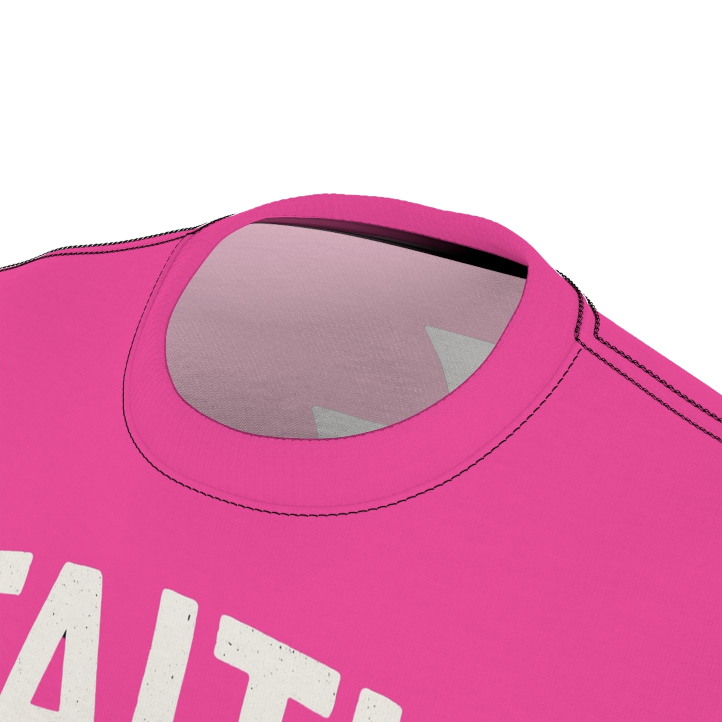 "Faith Overcomes Fear", Unisex Tee (Hot Pink)