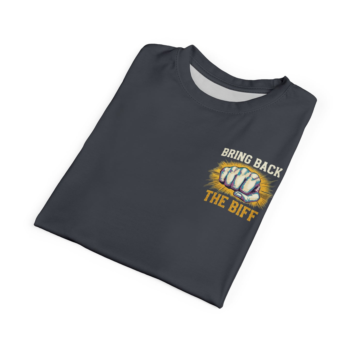"Bring Back The Biff", Unisex T-shirt (Hebridean Grey)