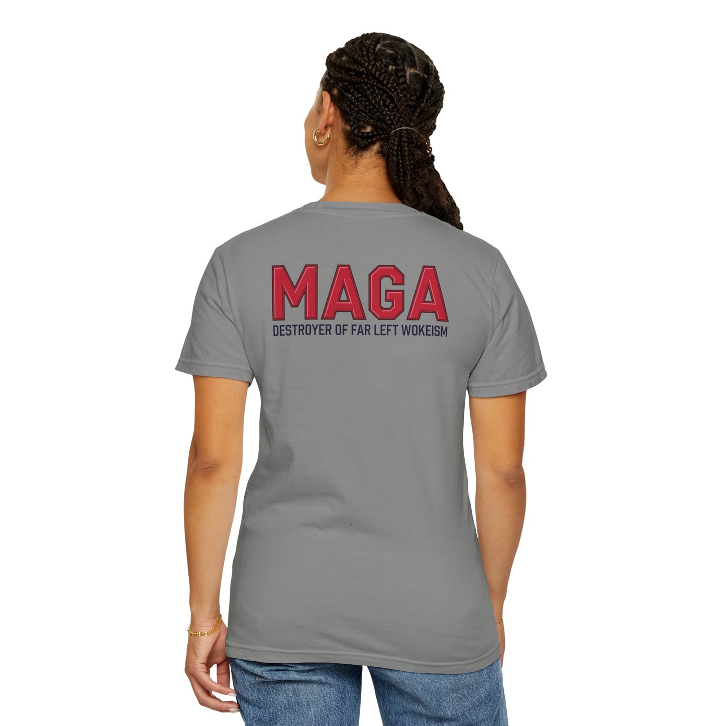 "MAGA - Destroyer of Far Left Wokeism", Unisex T-shirt