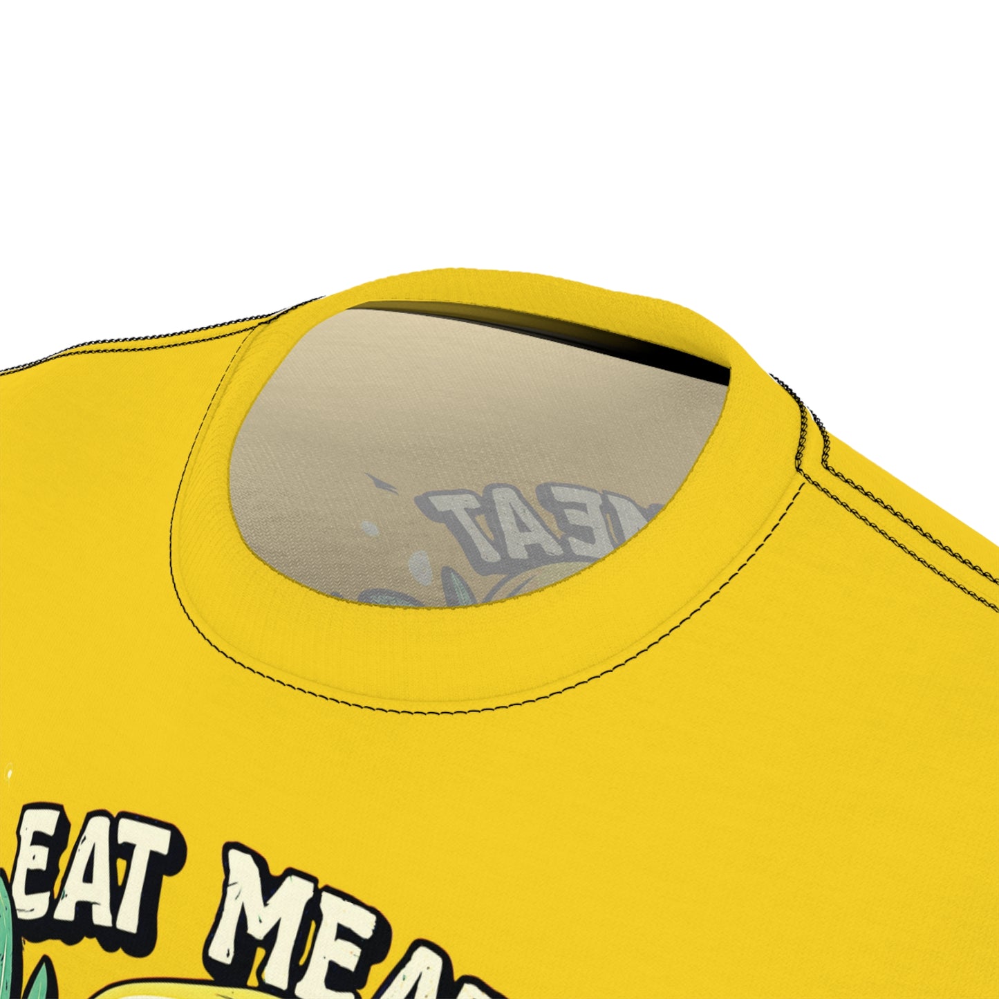 "Eat Meat & Be Healthy", Unisex T-shirt (Gold Yellow)