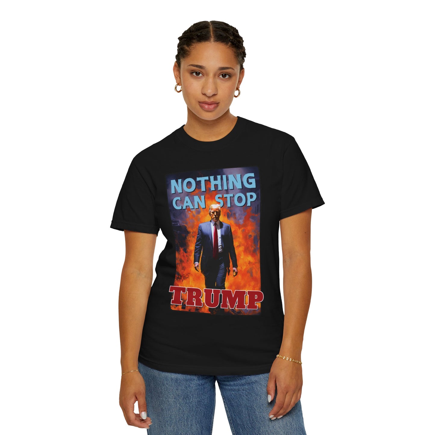 "Nothing Can Stop Trump", Unisex T-shirt (Dark Colors)