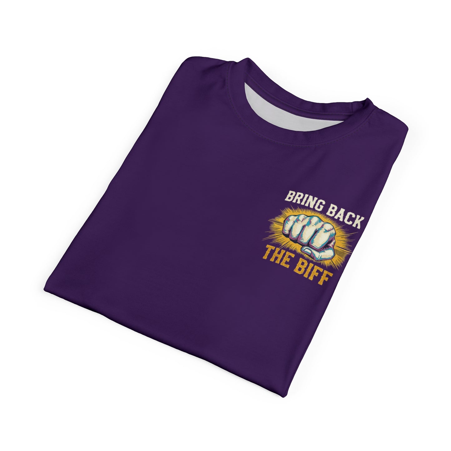 "Bring Back The Biff", Unisex T-shirt (Quandong Plum)
