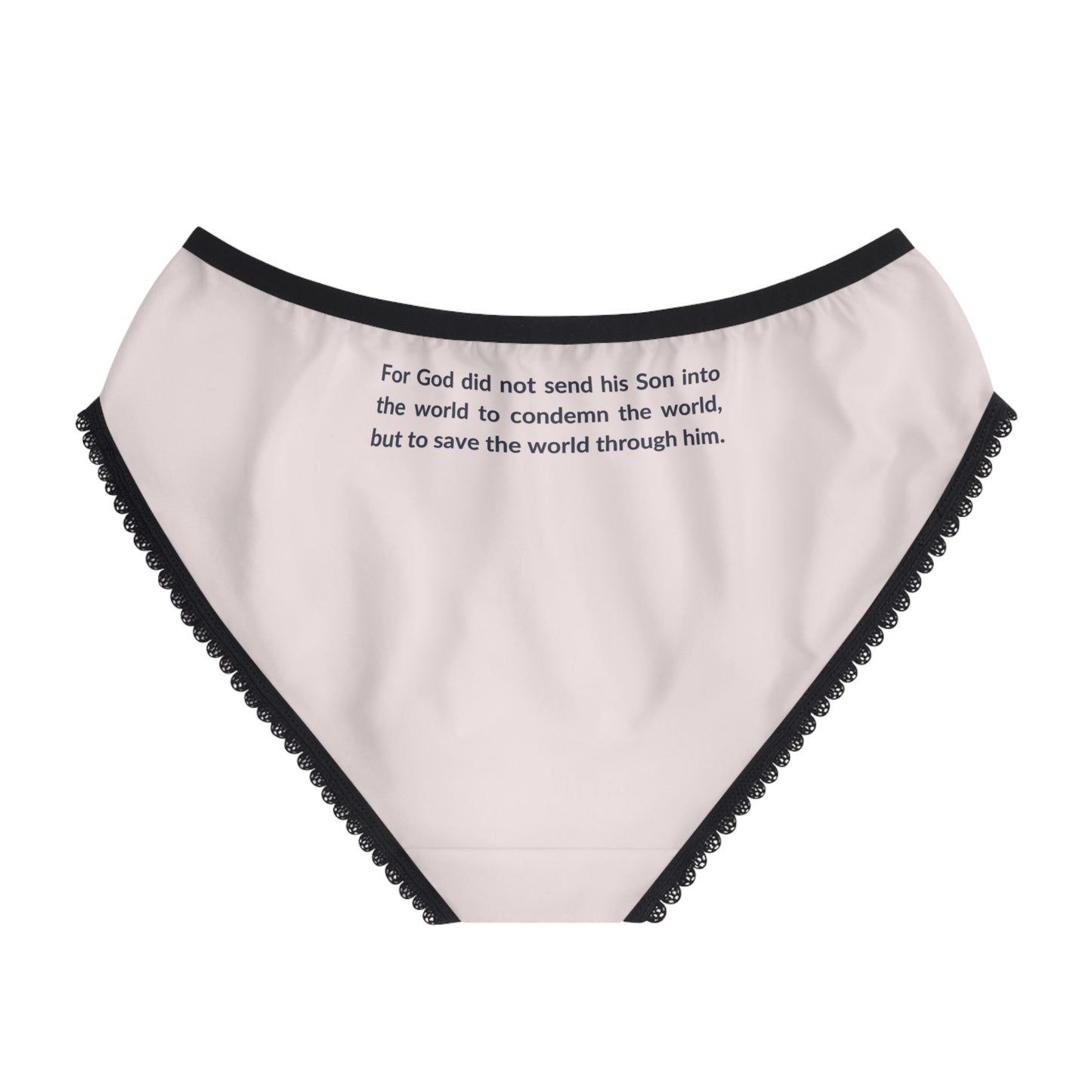 "Good News - John 3:17", Women's Briefs (Washed Pebble Grey)