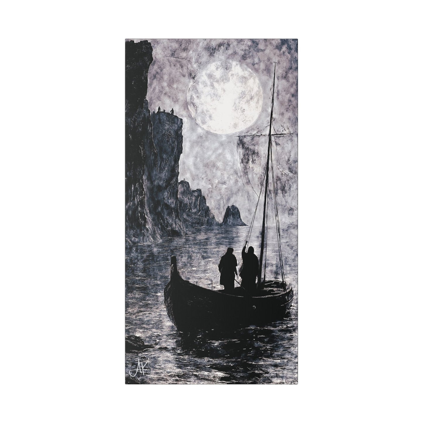 "World's Edge: Clans of the Farthest Shore", Stretched Classic Canvas Fine Art Print