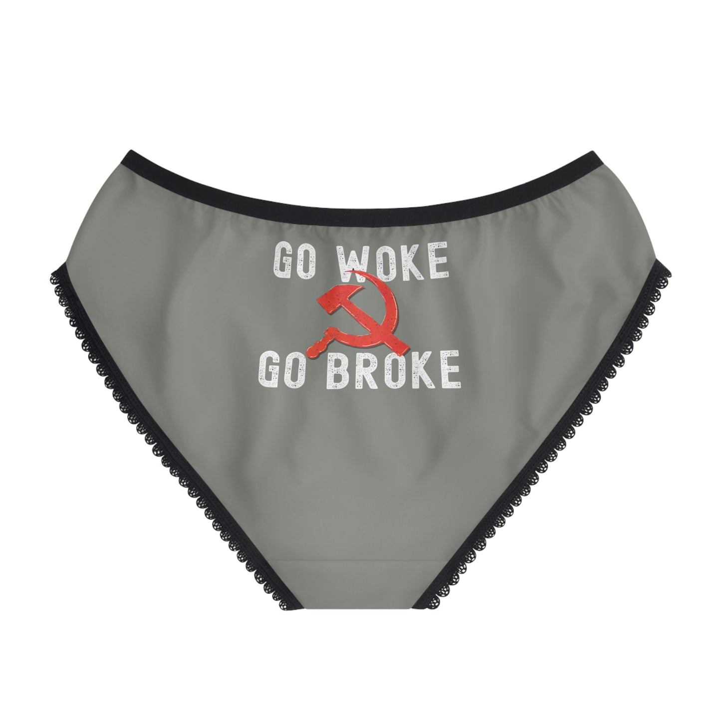 "Go Woke Go Broke (Communist)", Women's Briefs (Zimbabwe Plains)