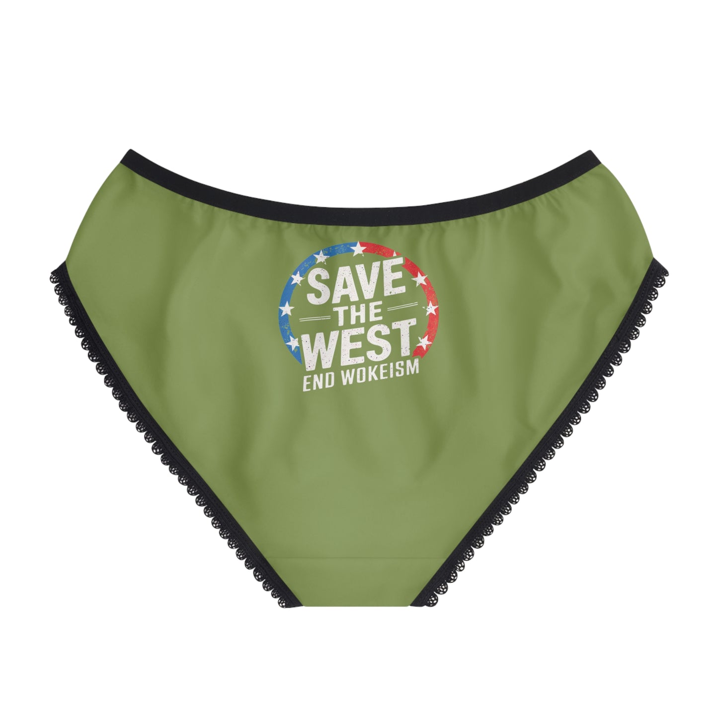 "Save the West - End Wokeism", Women's Briefs (Zombie Green)