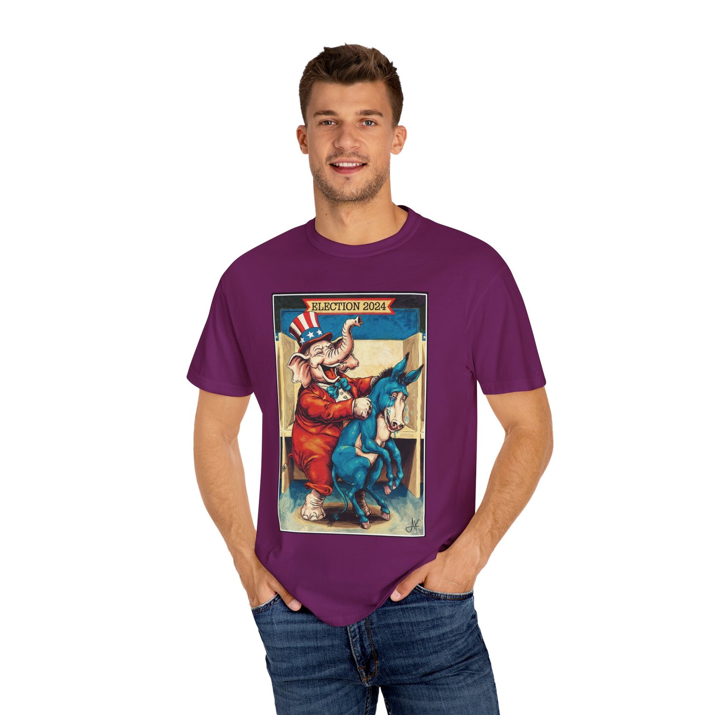"MAGA Spanked the Donkeys 2024", Unisex T-shirt (Dark Colors)