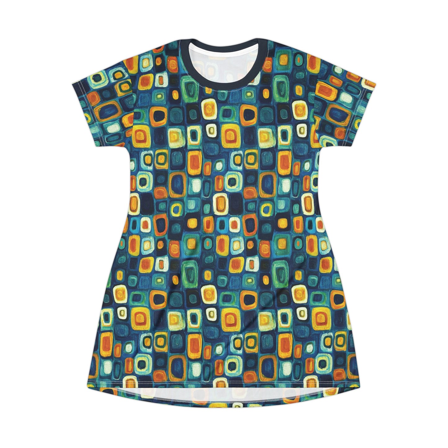 "Soul Mosaic", T-Shirt Dress (Birlinn Blue Collar)