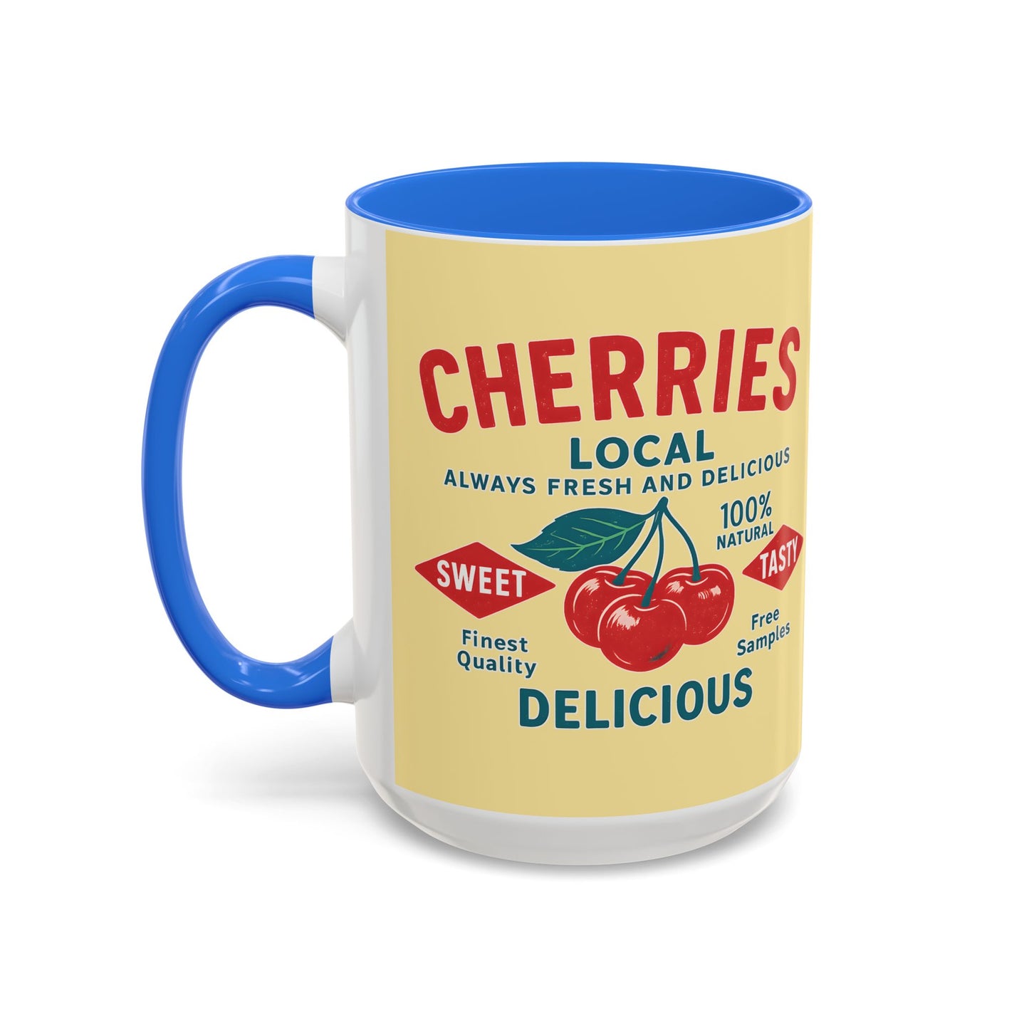 "Delicious Cherries", Colorful Mugs (11oz, 15oz) (Sanctum Veil)
