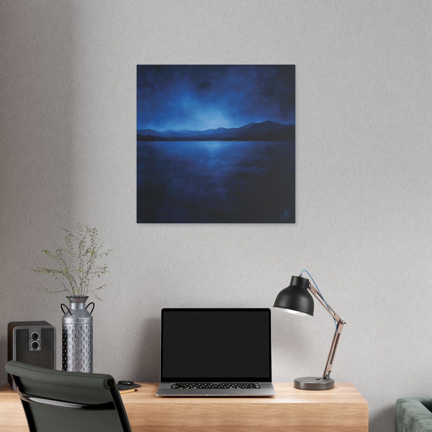 "Indigo Nights", Stretched Classic Canvas Fine Art Print
