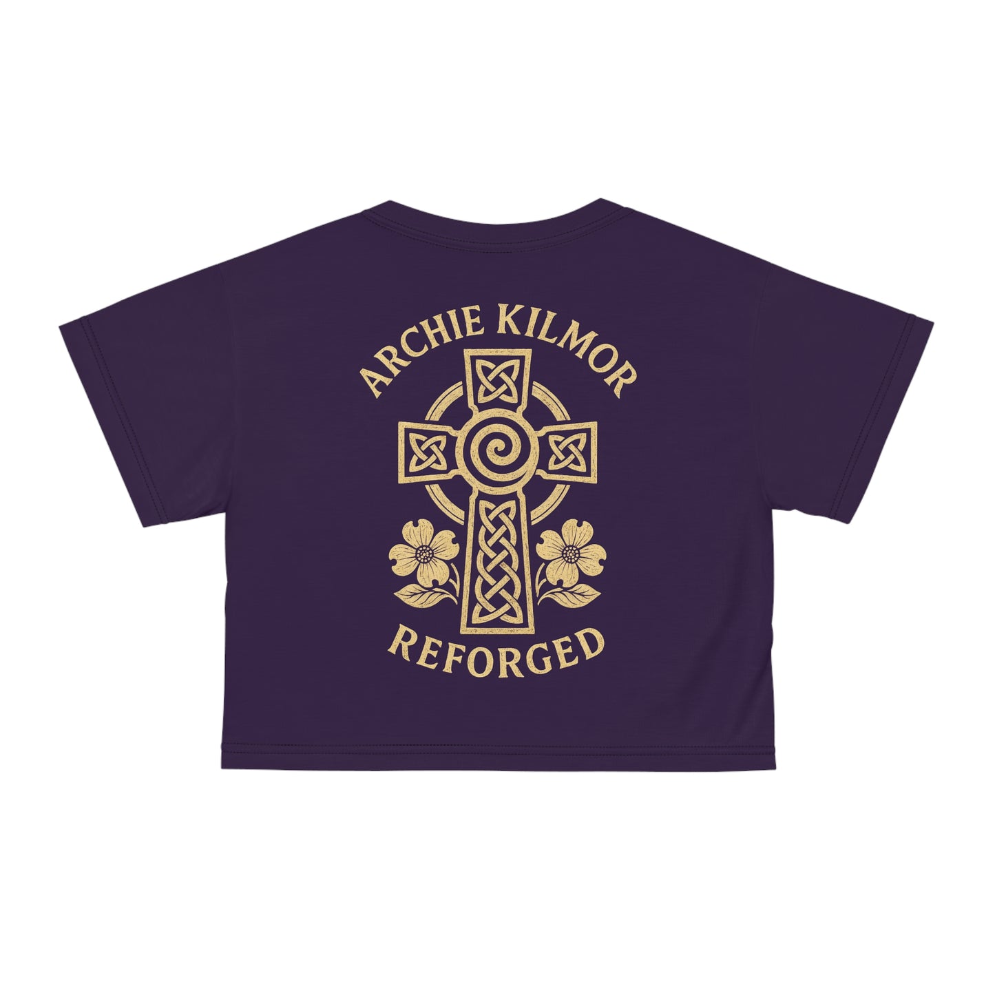 "Archie Kilmor Cross - Reforged" #01, Crop Tee (Academic Purple)