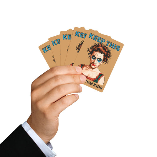 "Keep This Away from Kids", Cultural Playing Cards (Golden Brown)