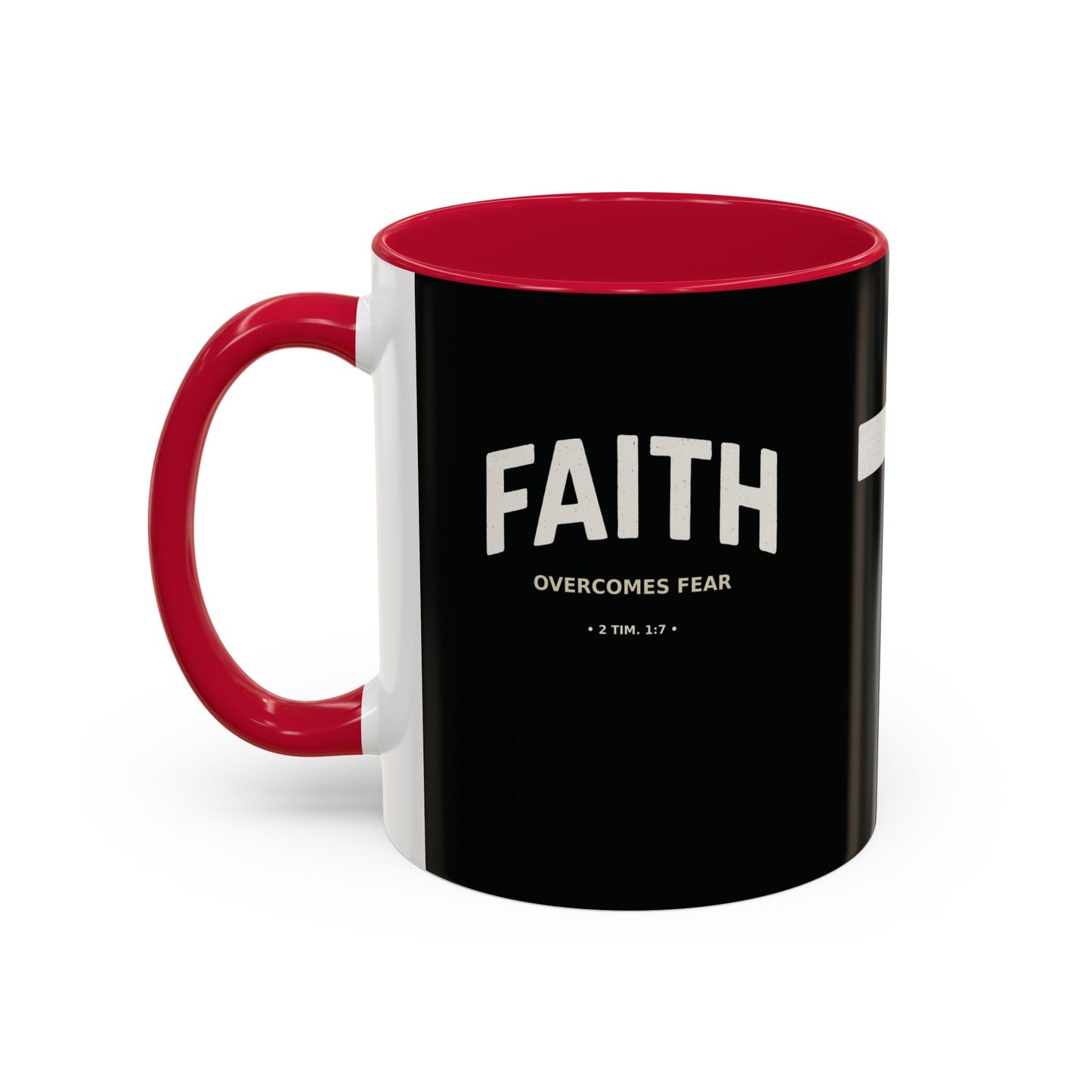 "Faith Overcomes Fear", Colorful Mugs (11oz, 15oz)