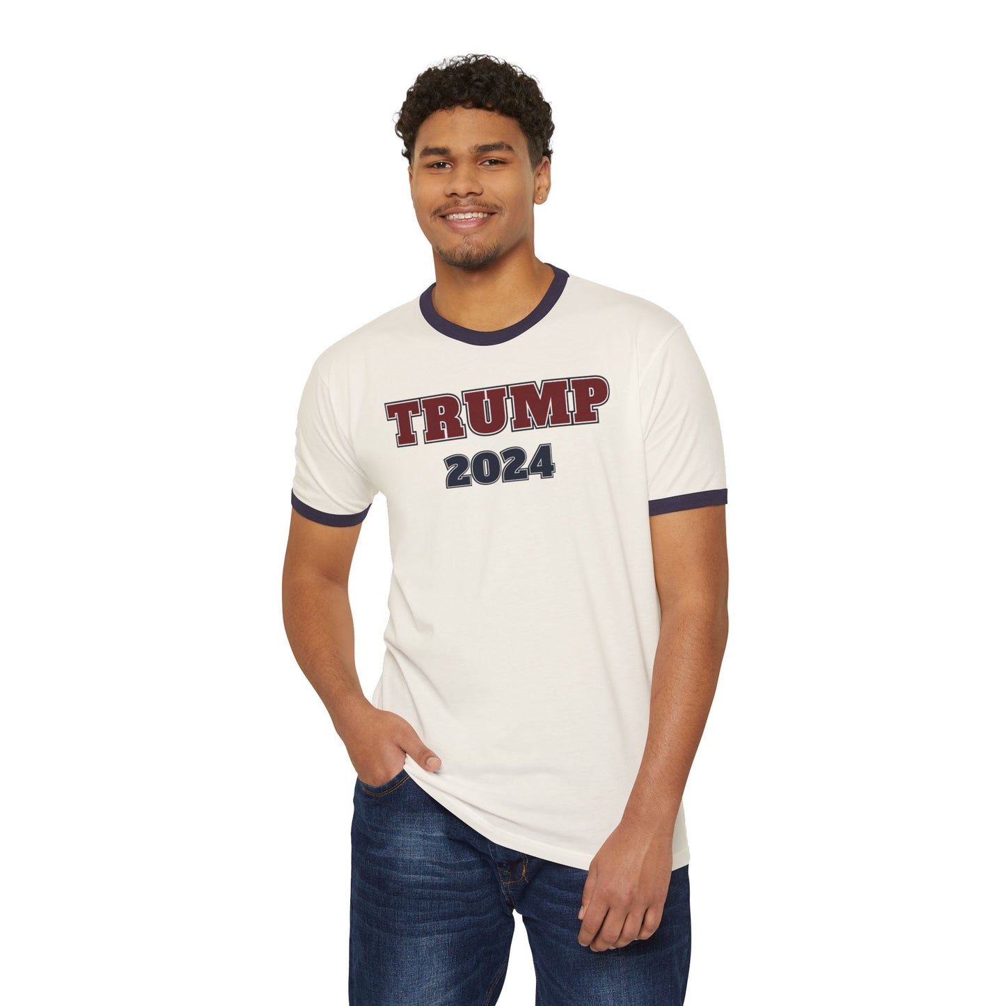 "TRUMP - 2024", Unisex Cotton Ringer T-Shirt - Historical Collectible